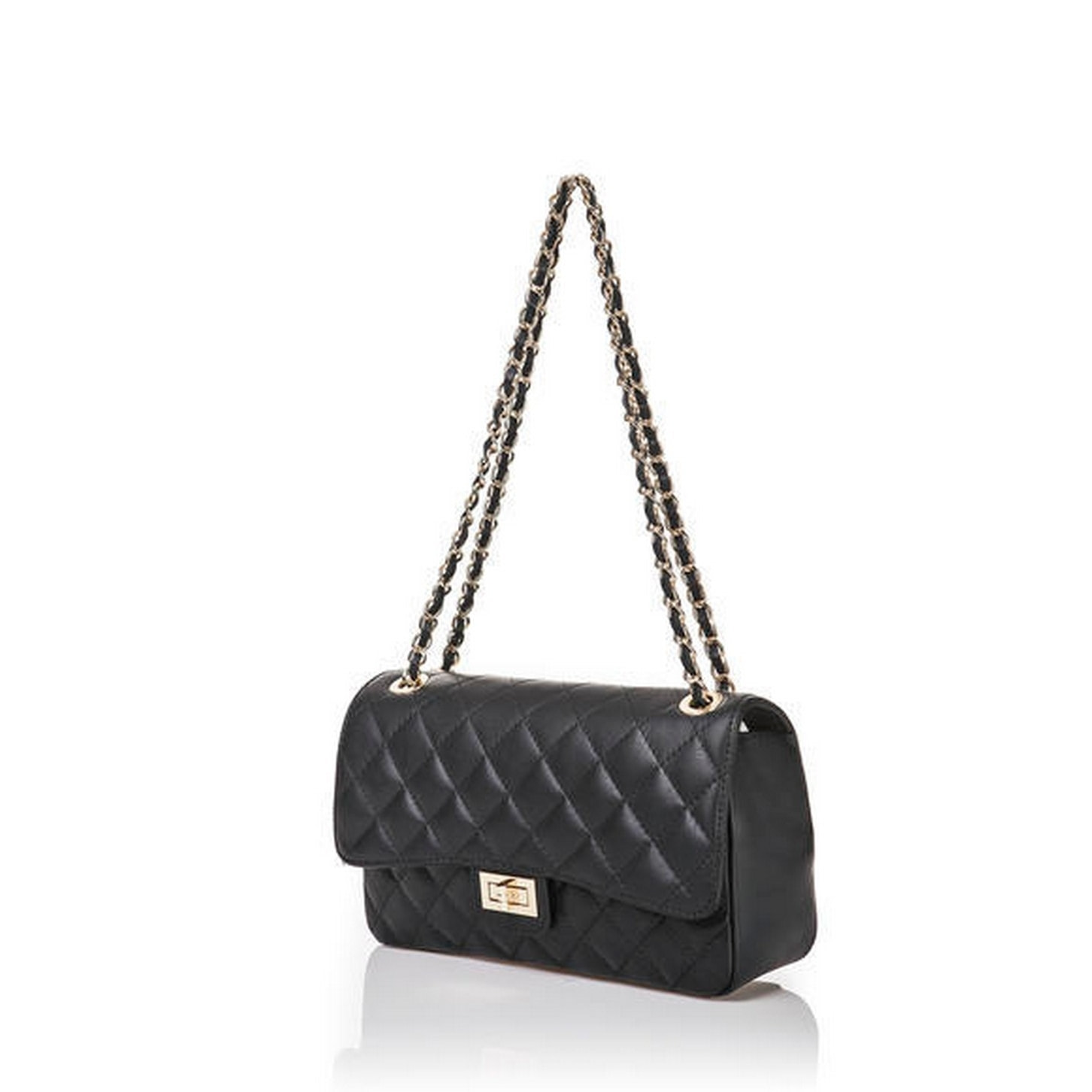 Borse Donna colore Nero-in pelle Made in Italy 28x15x8cm