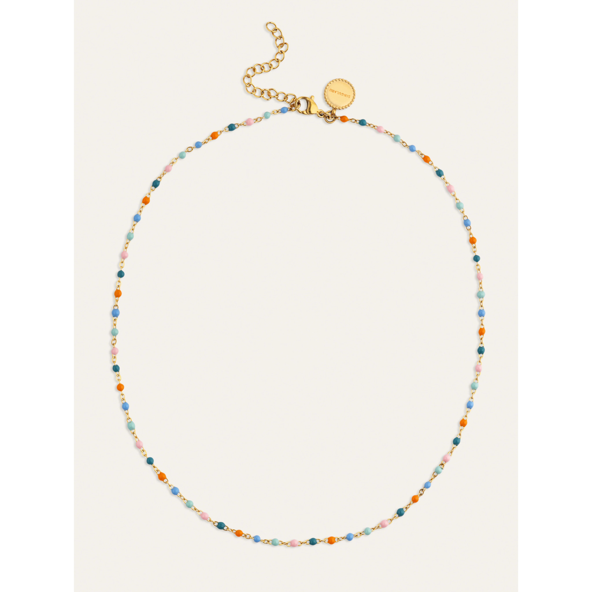 Collana Dots Alpine Enamel Acciao Placcato Oro