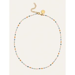 Collana Dots Alpine Enamel Acciao Placcato Oro