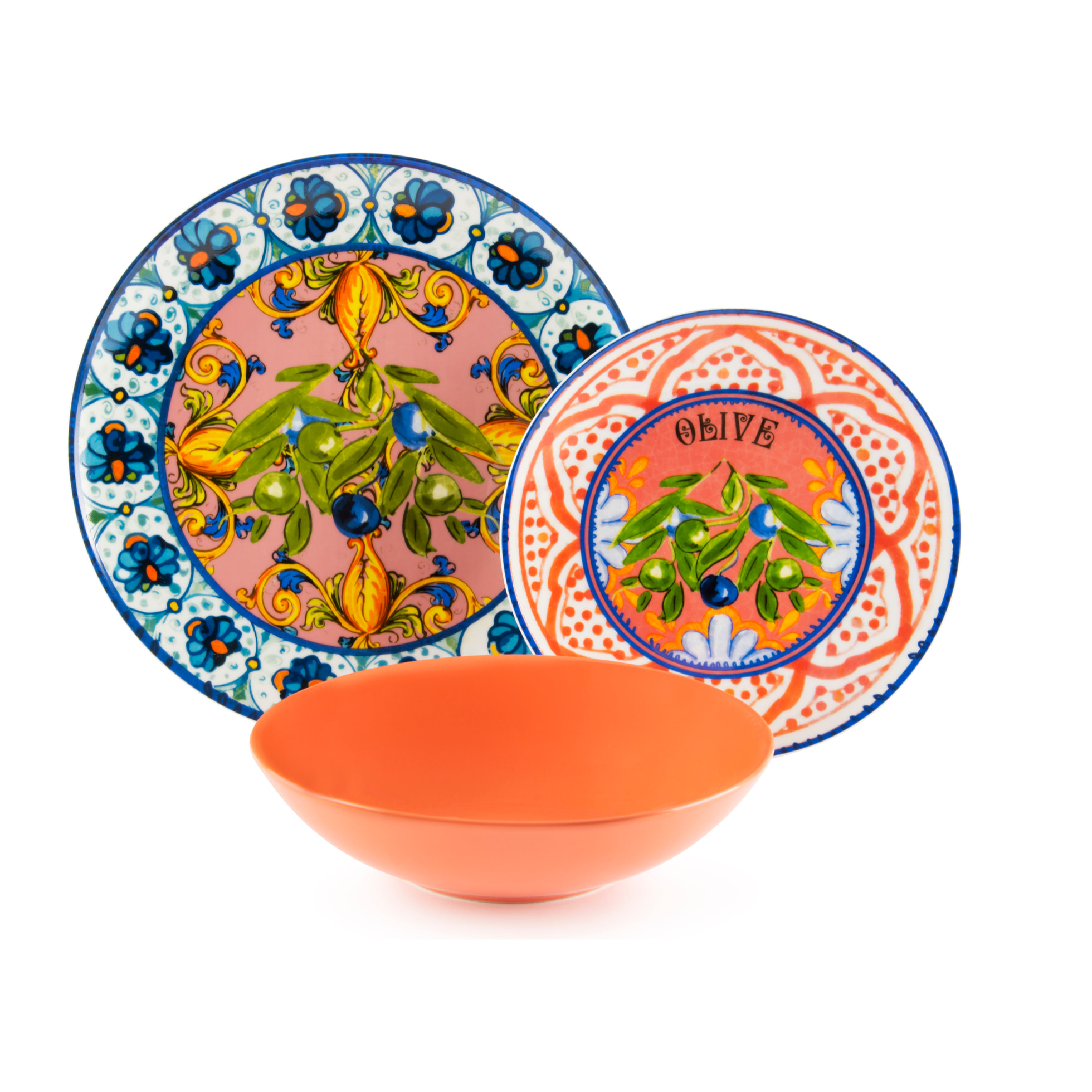 Service de table 18 pièces Excelsa – Bari Vecchia, Porcelaine Multicolore