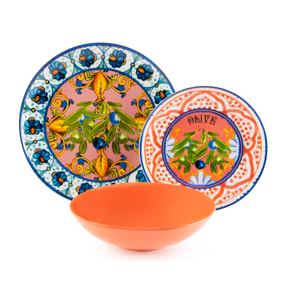 Service de table 18 pièces Excelsa – Bari Vecchia, Porcelaine Multicolore