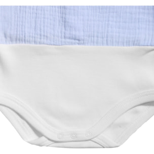 Body bebé manga corta cuello bambula