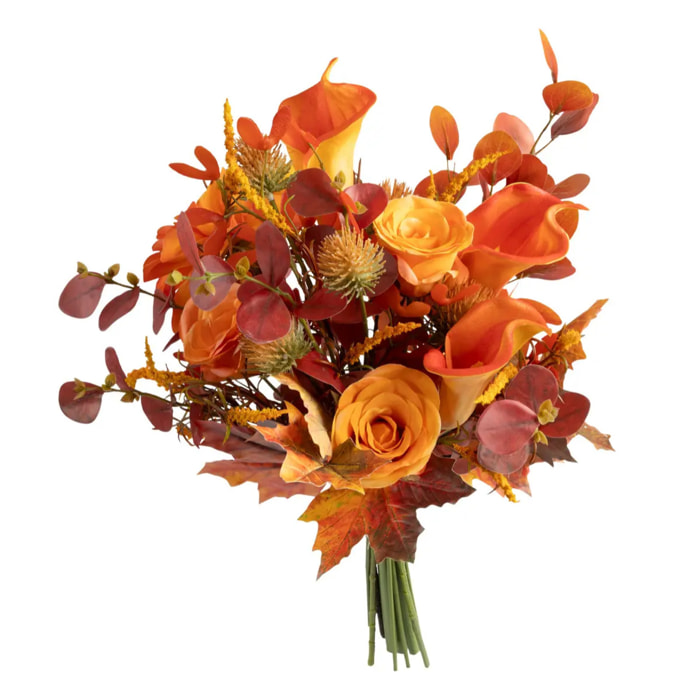 Bouquet d'automne artificiel James orange H55cm