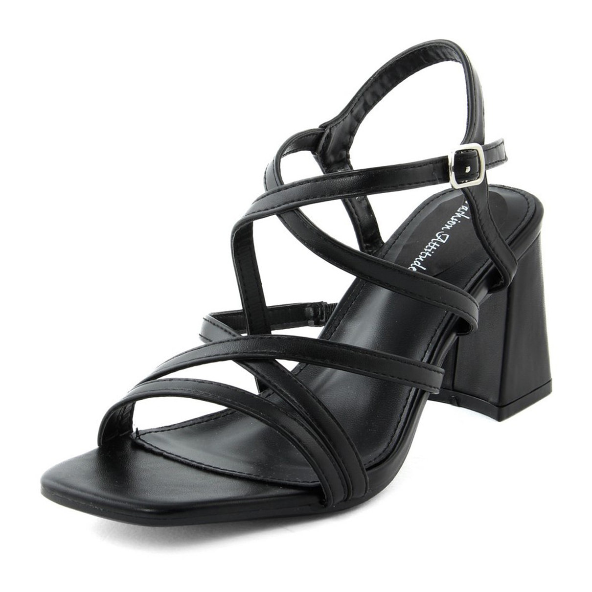 Sandali Donna colore Nero-Altezza tacco:8cm