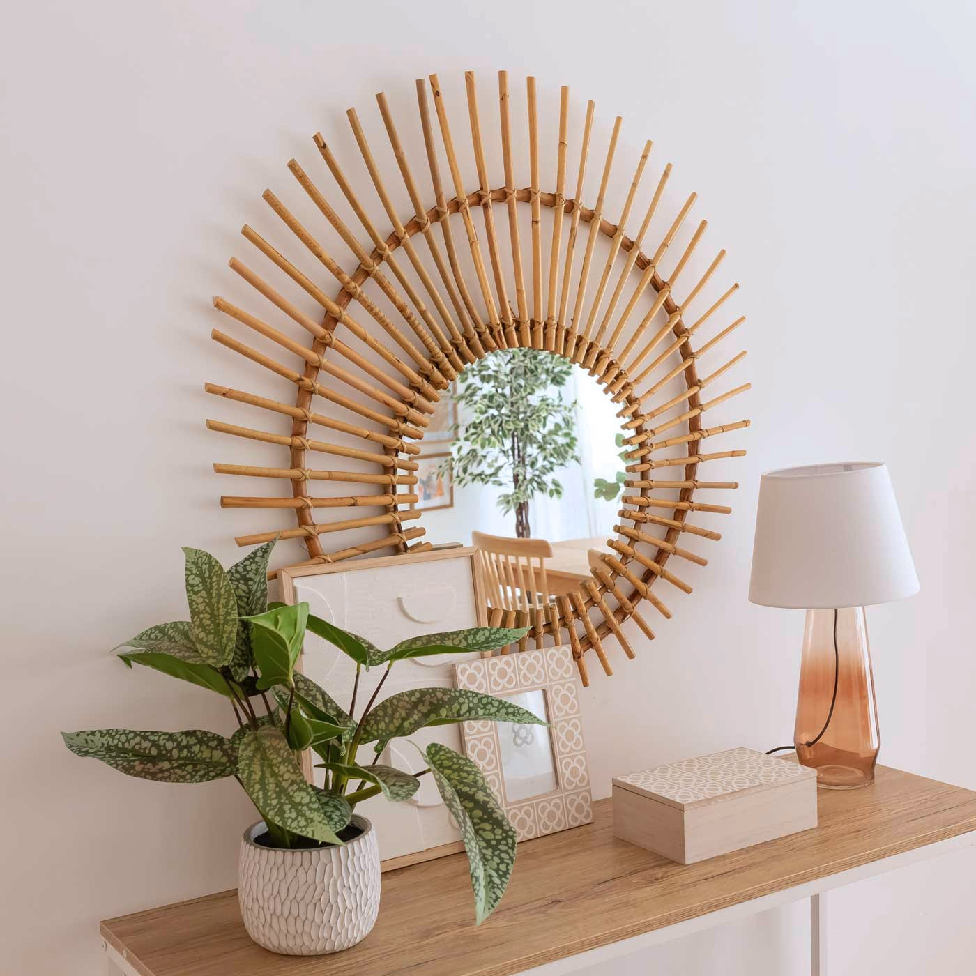 Miroir chanela osier 90cm