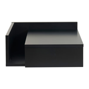Table de chevet murale noire avec tiroir NASTY