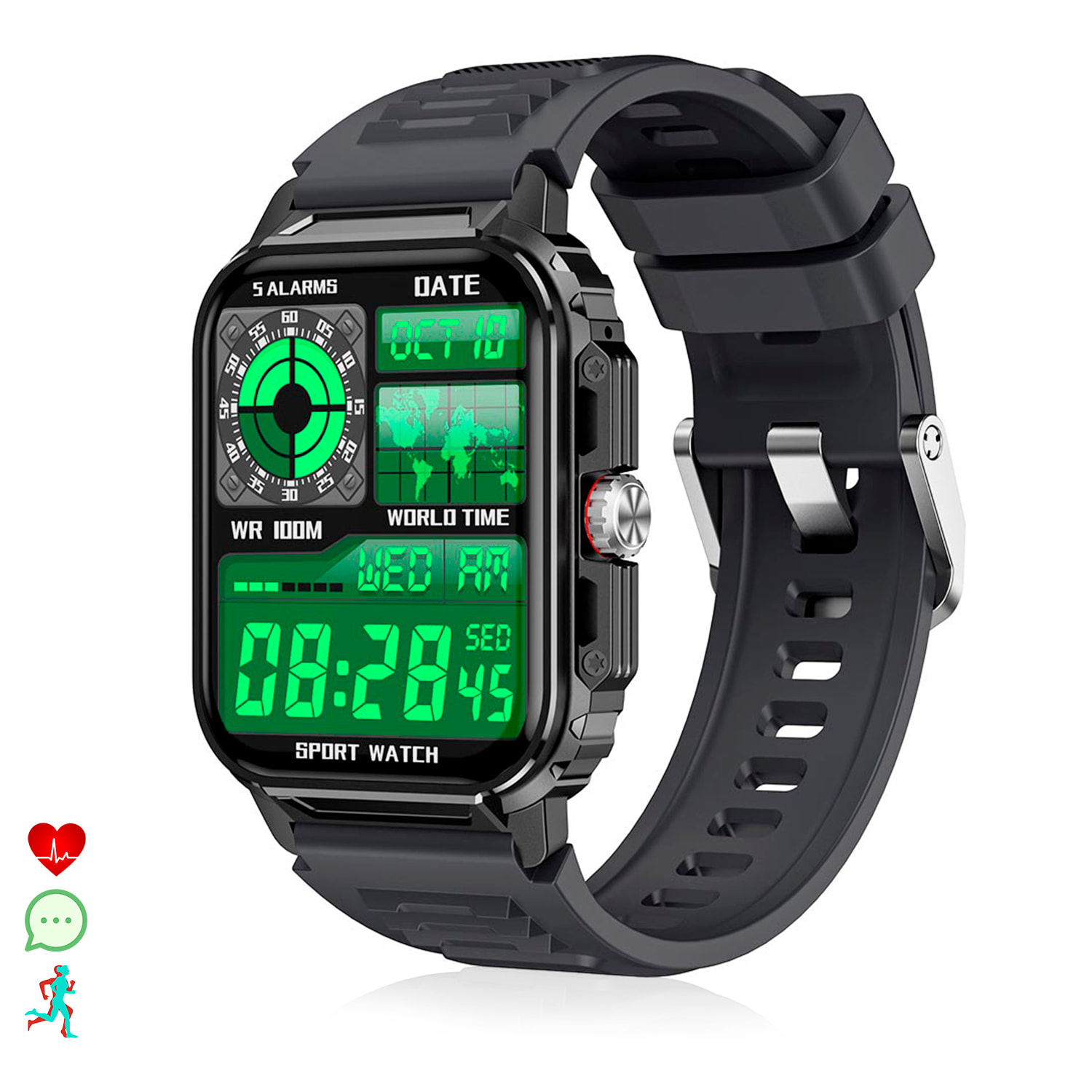 Smartwatch Y1 con monitoraggio della salute avanzato, chiamate Bluetooth e oltre 50 modalità sportive.