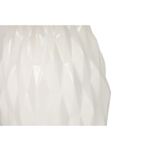 Lampara Sobremesa Ceramica Blanca 30x30x49 Cm