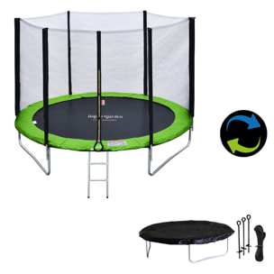 Trampoline réversible avec accessoires -