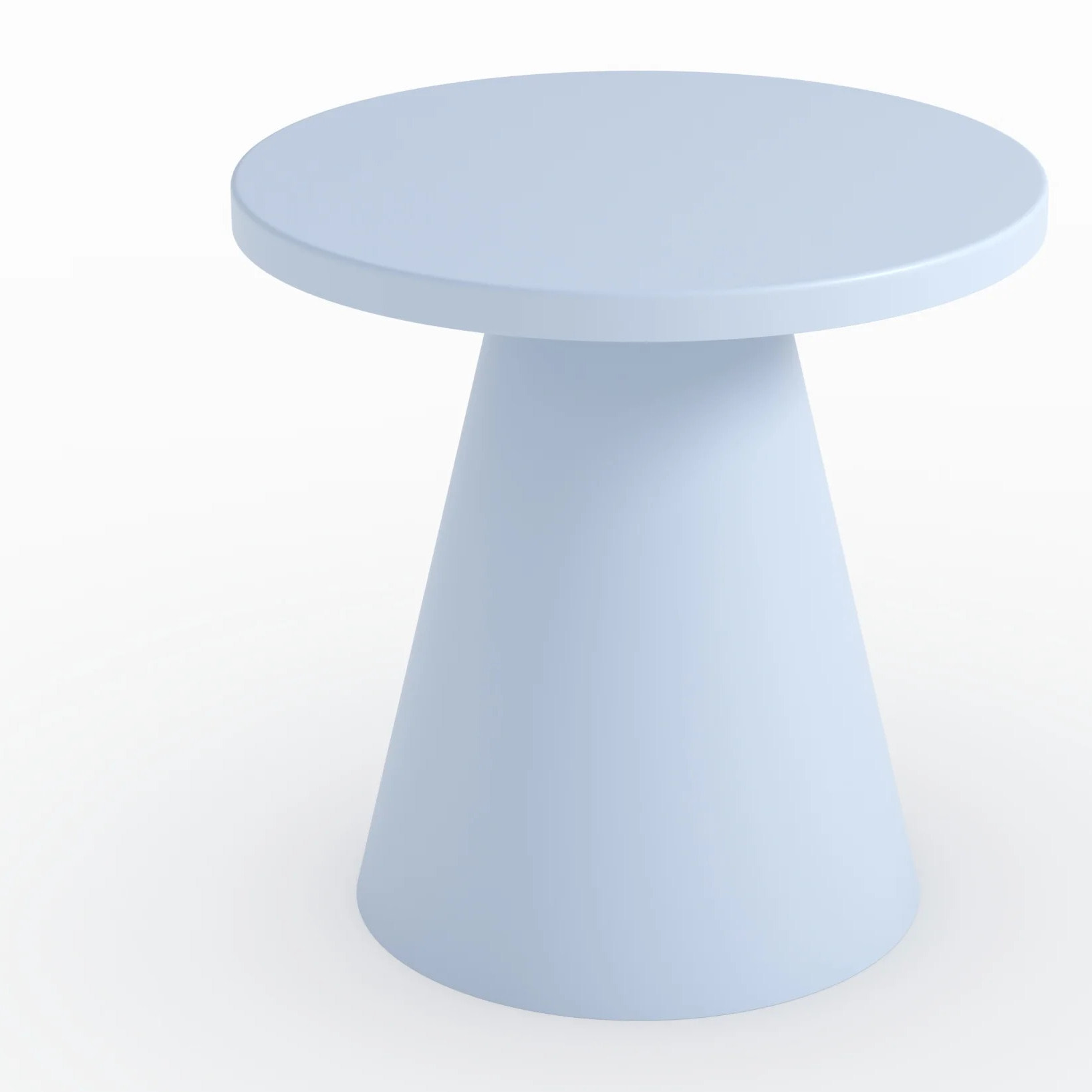 Table d'appoint de jardin en métal bleu pastel D45 cm  - Azuri