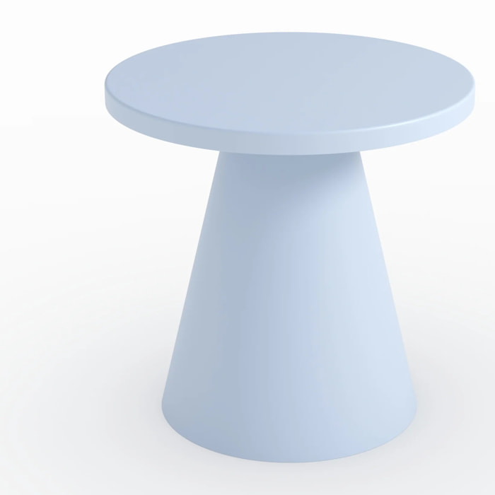 Table d'appoint de jardin en métal bleu pastel D45 cm  - Azuri