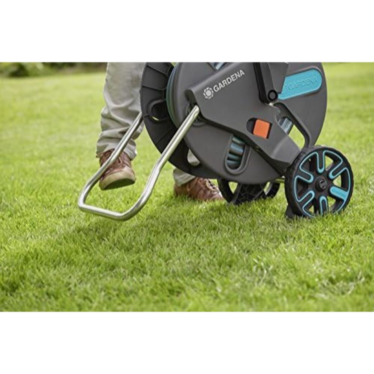 Dévidoir sur roue CleverRoll L Easy équipé, enrouleur de tuyau - 30 m - GARDENA - 18522-26