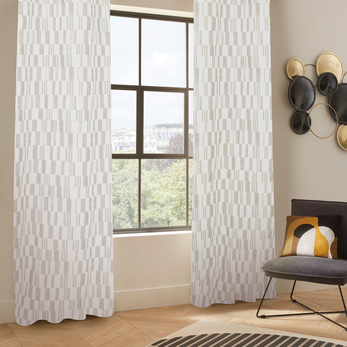 Rideau "Leyna" jacquard lin 140x260cm