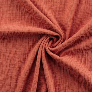 Parure de lit en gaze de coton - Terracotta