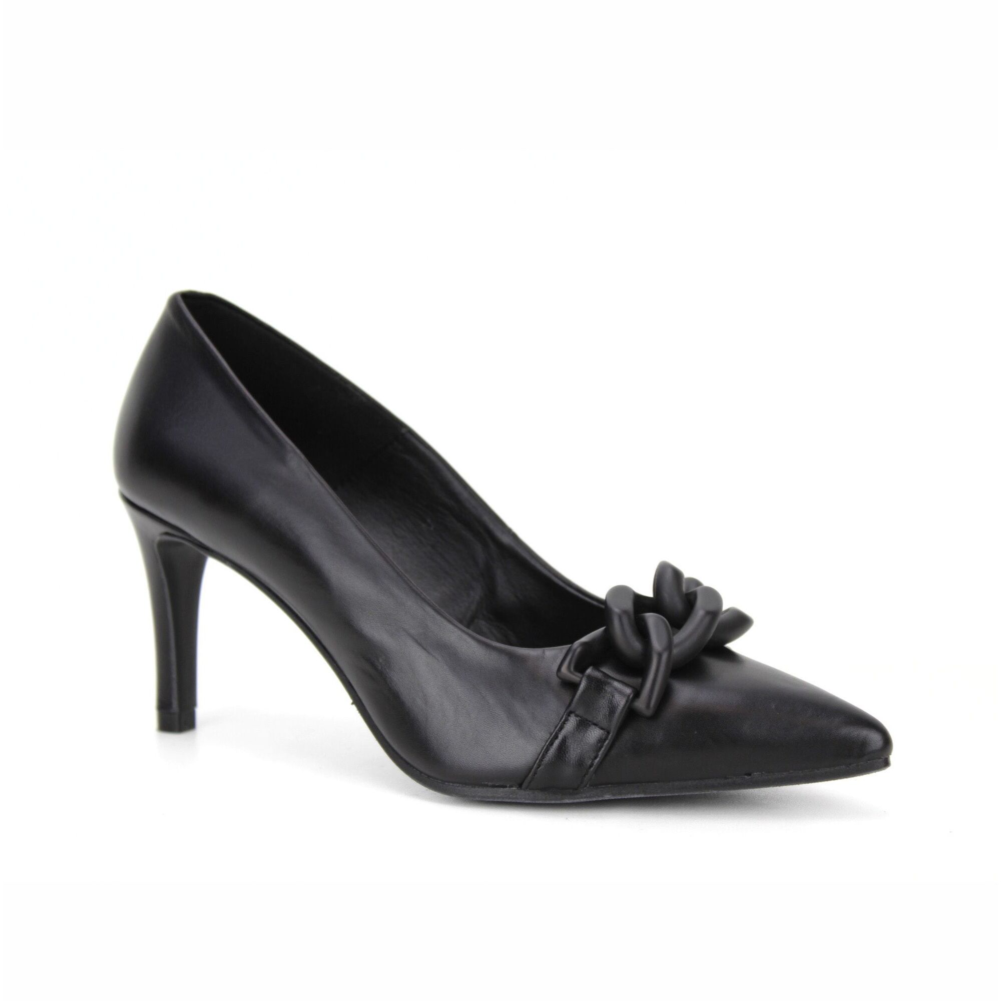 Salón con adorno de niquel y tacón 7,5 cm