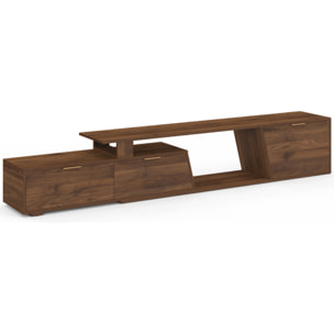 Meuble TV extensible Livona effet noyer 180-270cm