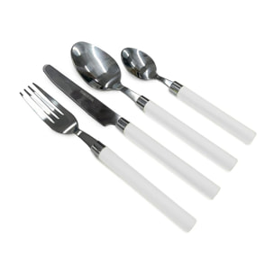 Set 24 Posate in Acciaio Inox 18/10, lavabile in lavastoviglie, design materico, Intrecci