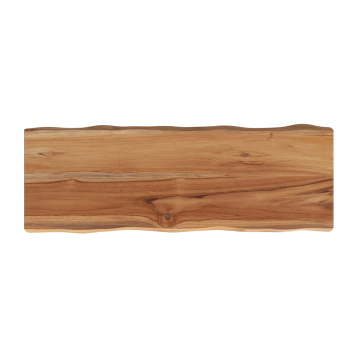 Banc 2 places en bois de teck recyclé 90 cm - Vic