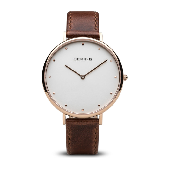 Reloj Bering 14839-564 Mujer Analogico Cuarzo con Correa de Piel