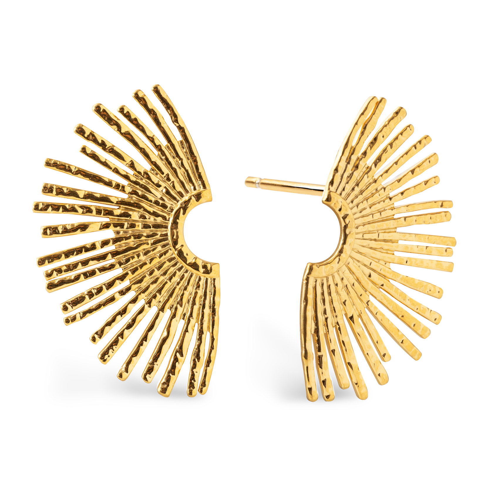 Orecchino Sunbeam in Acciaio Placcato Oro