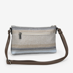 Bolso bandolera taupe rectangular
