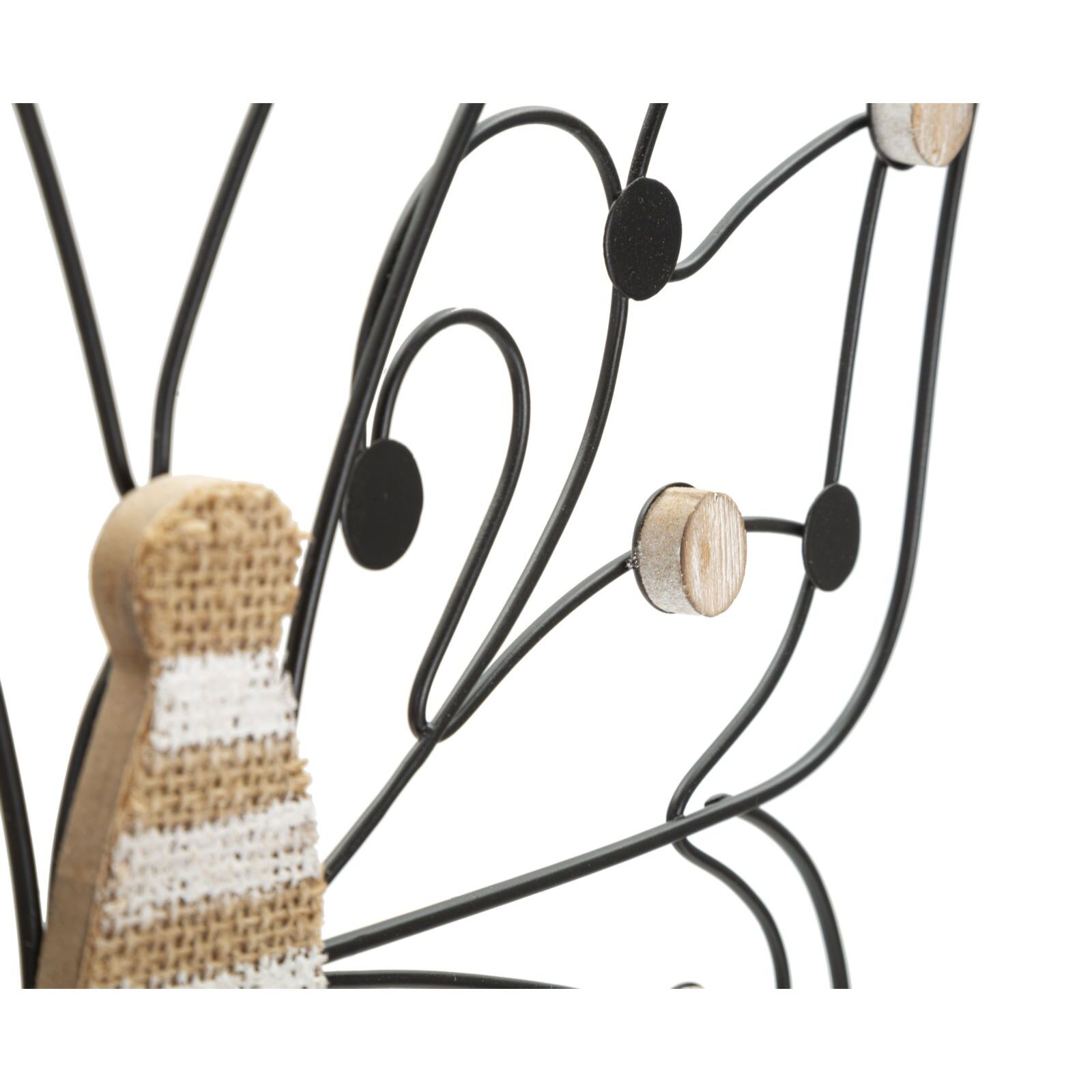 PANNELLO IN FERRO E LEGNO BUTTERFLY CM 39,5X1,5X33,5 MIN 2