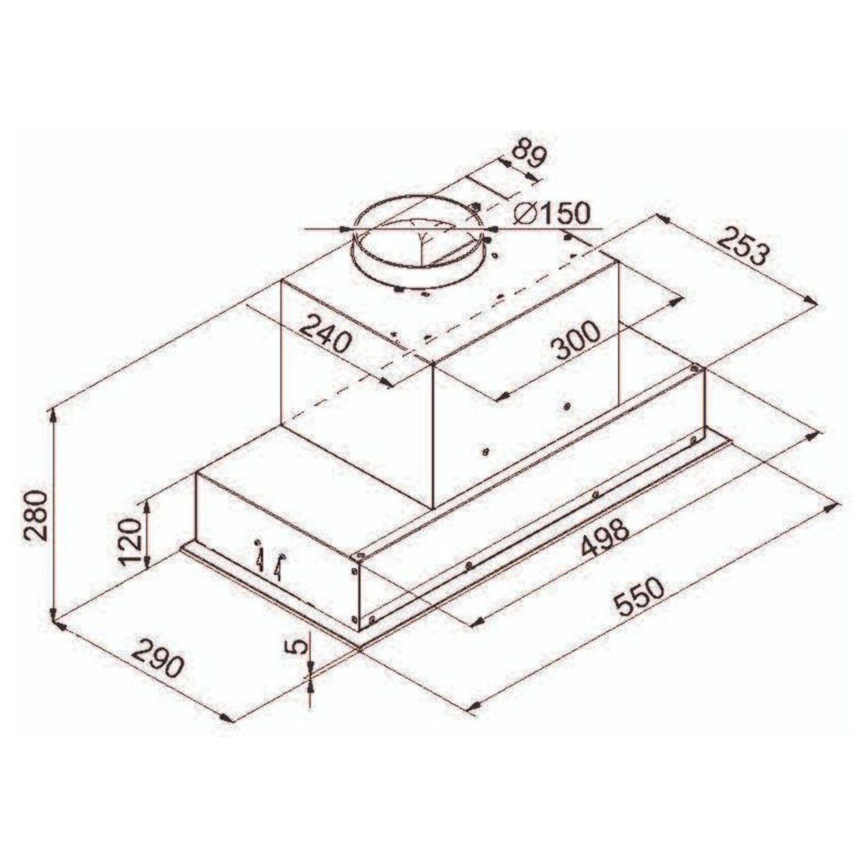 Hotte encastrable DE DIETRICH DHG2684B MotionControl