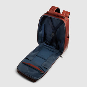 Piquadro Zaino da viaggio in pelle porta pc e iPad® con protezioni antiurto e RFID