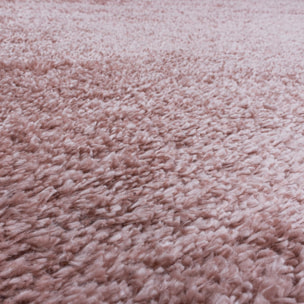 Tapis poils longs shaggy tissé motif uni TENI