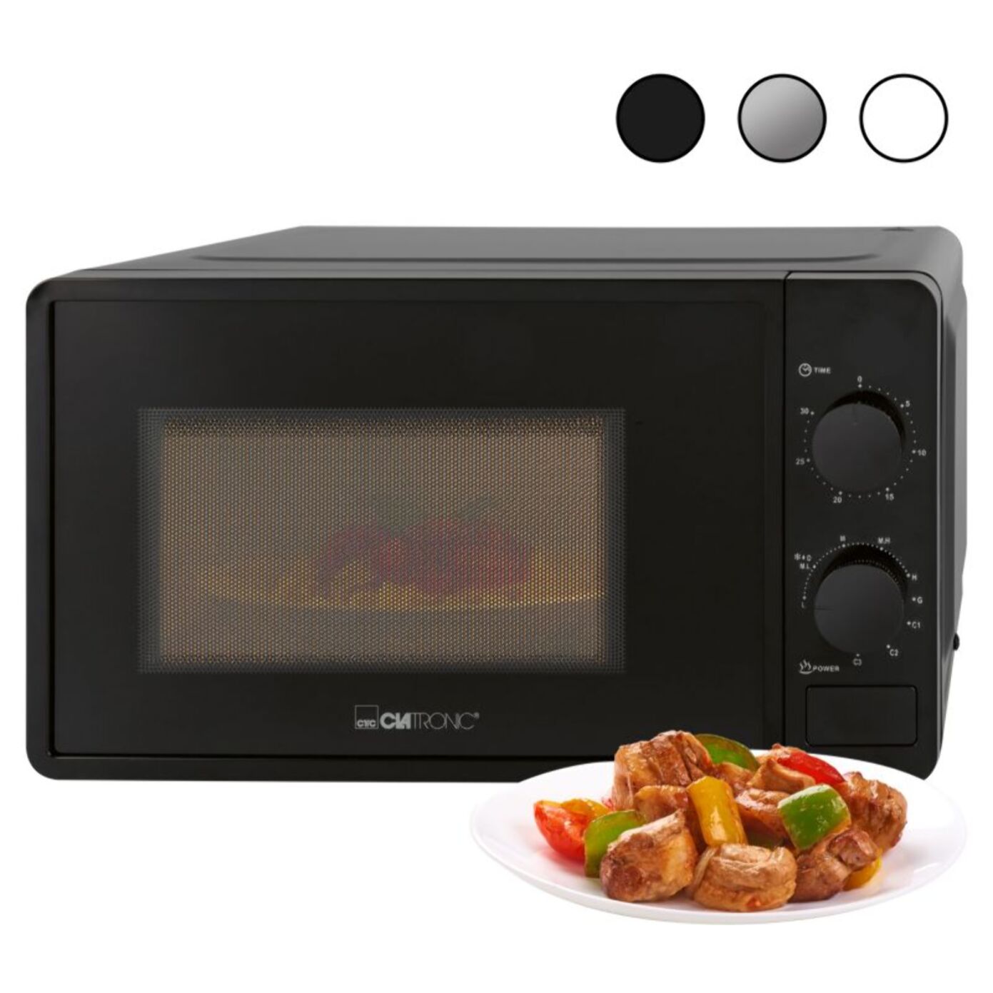 Four micro-onde 20L 1150W Noir Clatronic MWG792-Noir