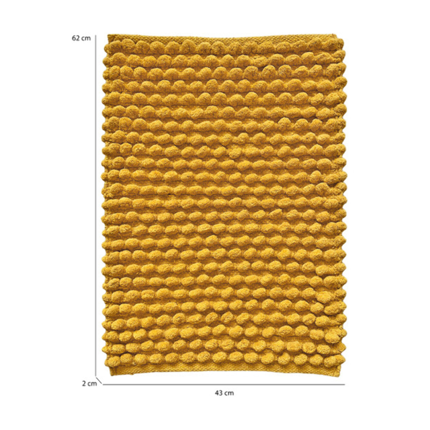 Tapis de salle de bain rectangulaire 40 x 60 cm avec pompons - 6 coloris - POP