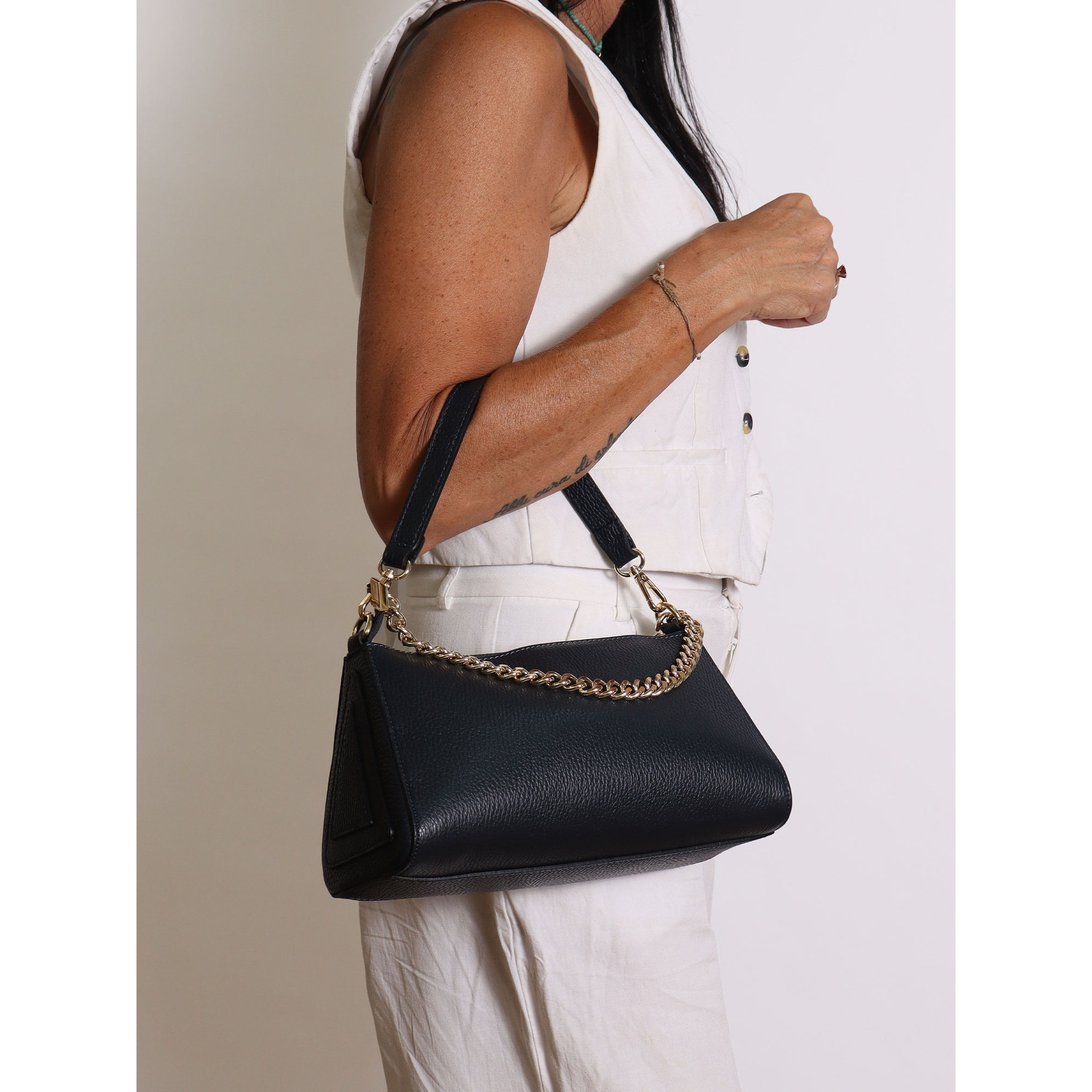 Borsa a mano da donna Made in Italy - Modello Seraphina Elite - 100% pelle - 26.0 x 14.0 x 12.0 cm