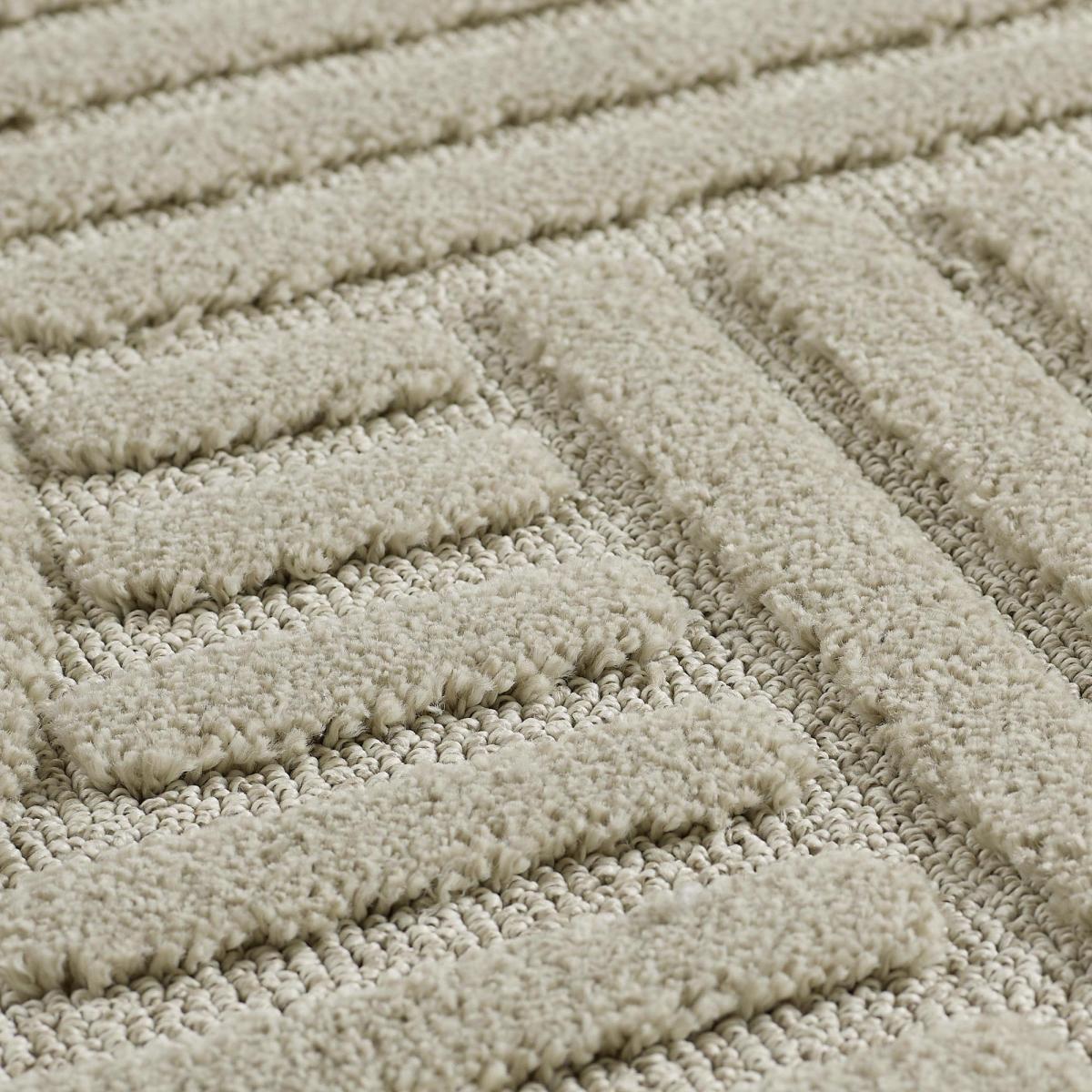 Tapis salon au motif géométrique en relief, design épuré, MANON