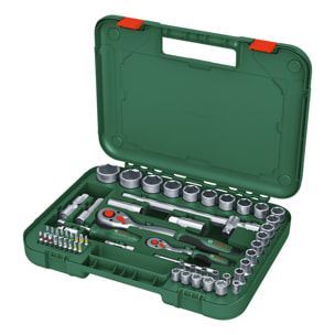 Set 57 pièces avec cliquets 1/2' + 1/4' - BOSCH - 1600A02Z9G