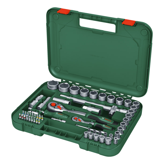 Set 57 pièces avec cliquets 1/2' + 1/4' - BOSCH - 1600A02Z9G