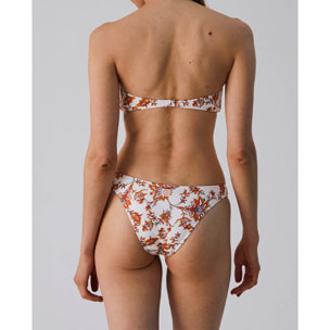 Braga de bikini en forma de V con estampado floral