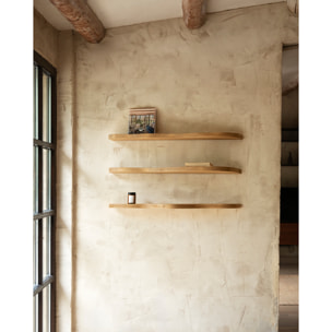 Pack 3 estanterías de madera maciza de álamo de 100cm Alto: 3.2 Largo: 100 Ancho: 25