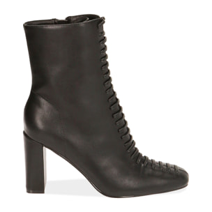 Ankle boots negras, tacón 8,5 cm