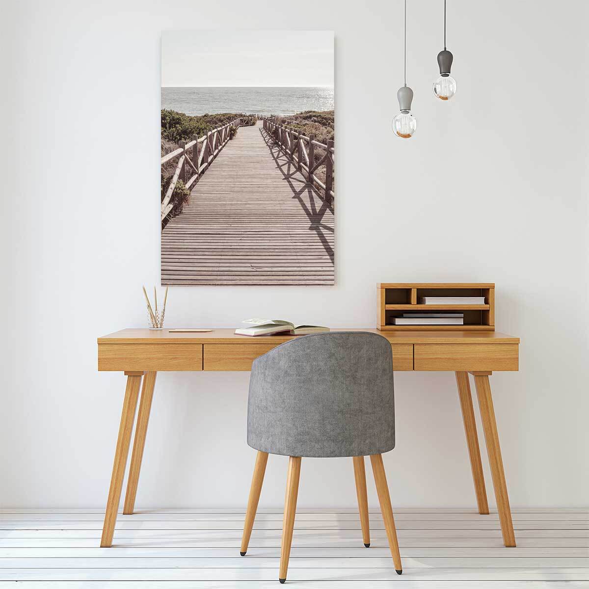 Tableau mer le chemin de la mer  Toile imprimée