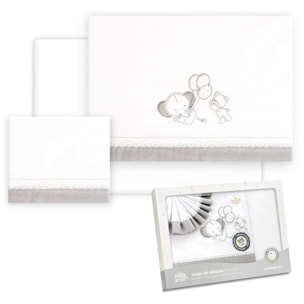 Triptico Coche Oso Elefante Globos Bco/Gris