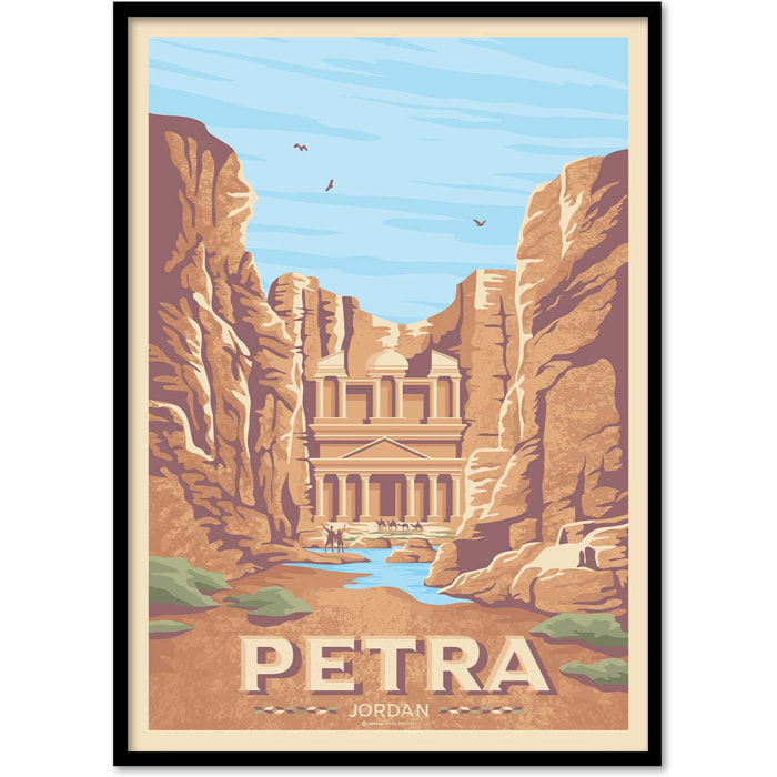 Affiche - Petra Jordanie - Olahoop Travel Posters