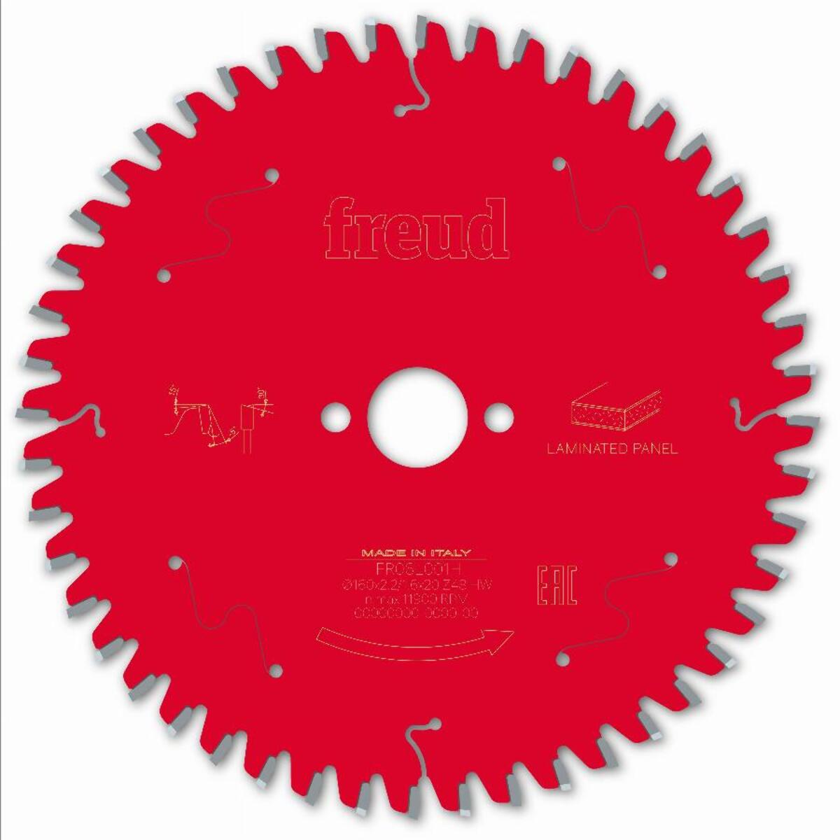 Lame pour scie circulaire portative filaire/sans fil FREUD - Ø160 2,2/1,6 A20 Z48 BA -5° - F03FS09798 -FR06L001H