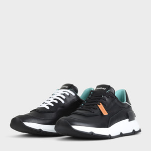 SNEAKER P06 UOMO IN PELLE NERO-ARGENTO