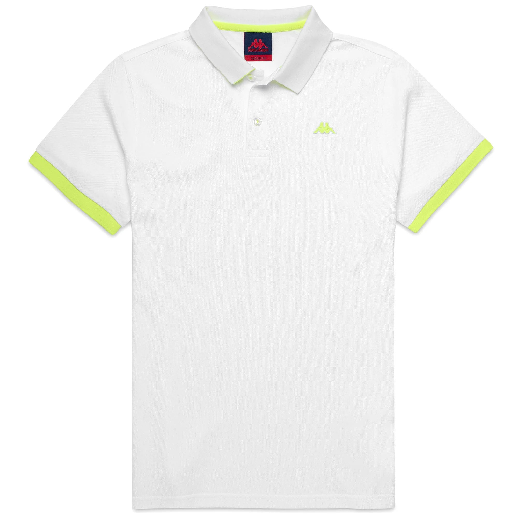 Polo Shirts Robe di Kappa Uomo Bianco ENDER FLUO