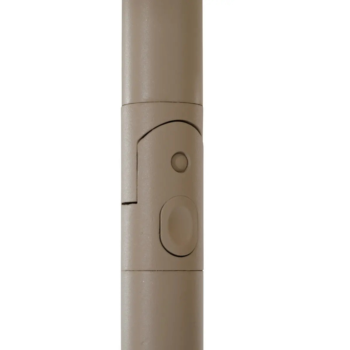 Parasol droit carré "Soya" argile & blé 2,5 x 2,5m en acier et polyester