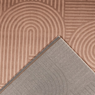 BIANCA - Tapis motif en relief Mocca