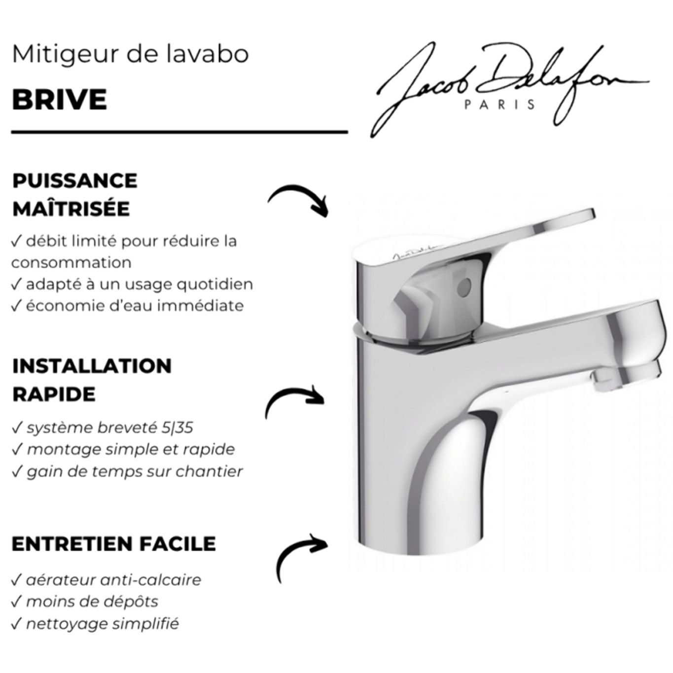 Mitigeur lavabo Brive