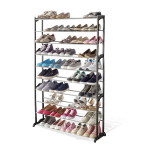 Etagère chaussures Bali - 50 paires - Gris anthracite