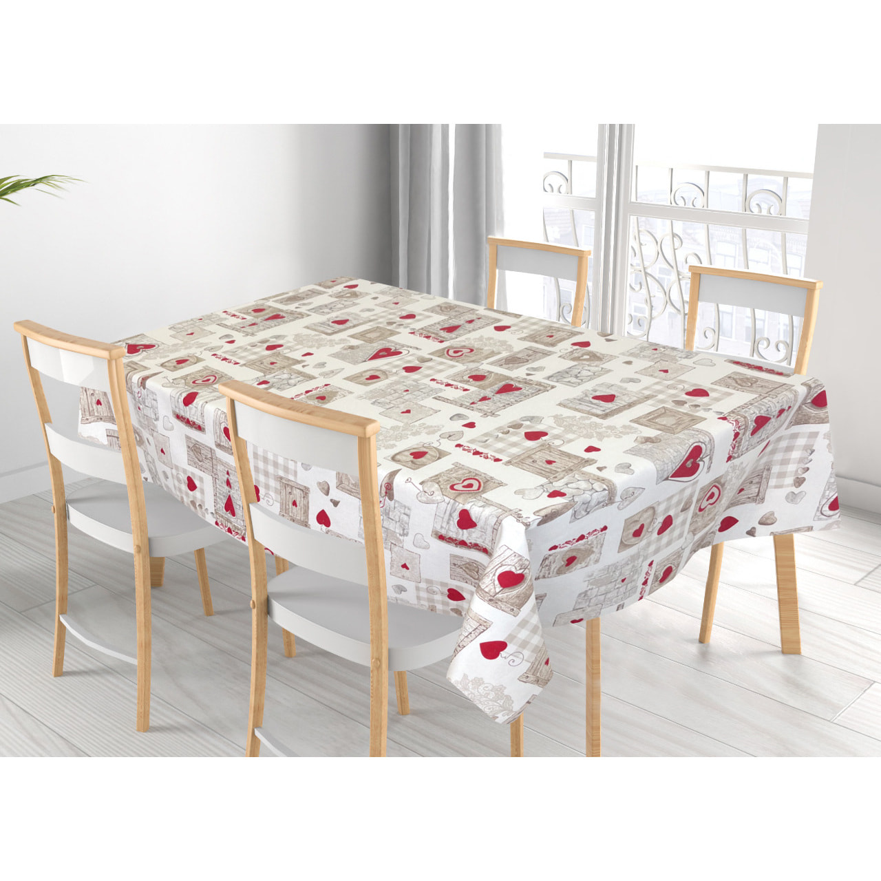 Tovaglia Cucina In 100% Cotone Made In Italy Disegno San Candido 140x240