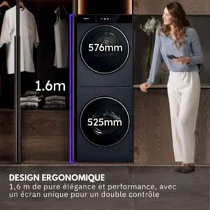 Lave linge séchant hublot HAIER CLC108-GNU1-S